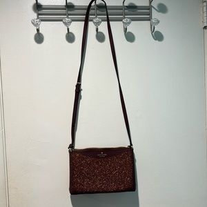 Kate Spade Burgundy glittery purse